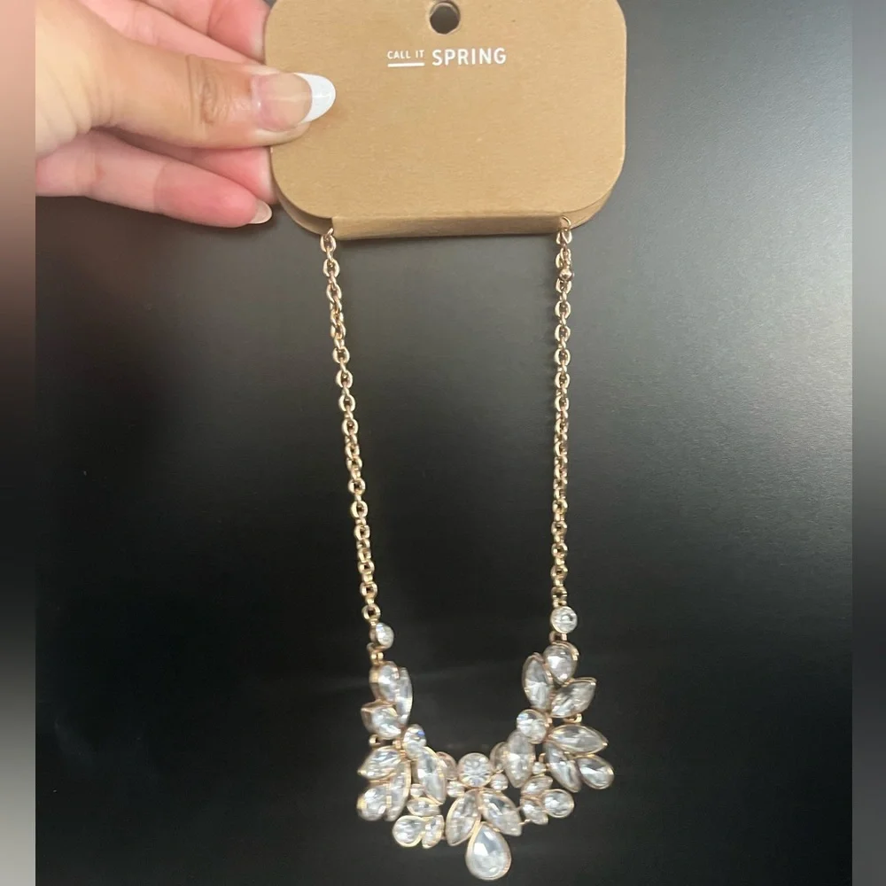 Call it spring statement necklace studded cz fashion fabfitfun new card - Picture 2 of 2